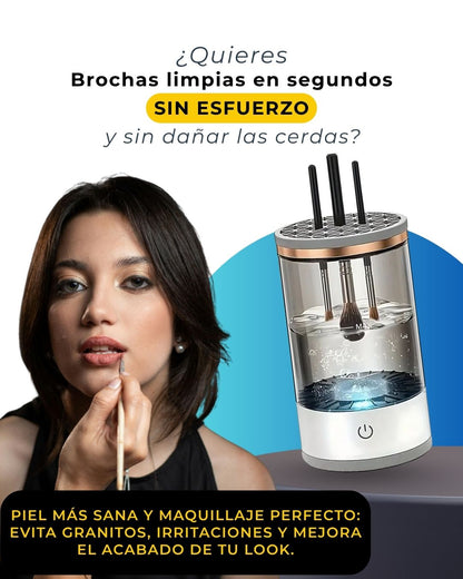 Limpiador de Brochas de Maquillaje Automático y Eléctrico con Enchufe USB – Limpieza y Secado Rápido