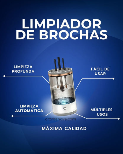 Limpiador de Brochas de Maquillaje Automático y Eléctrico con Enchufe USB – Limpieza y Secado Rápido