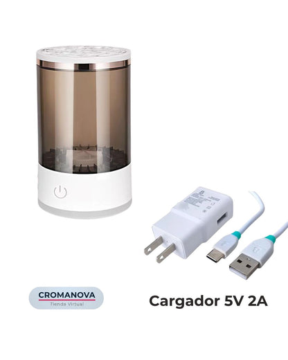 Limpiador de Brochas de Maquillaje Automático y Eléctrico con Enchufe USB – Limpieza y Secado Rápido